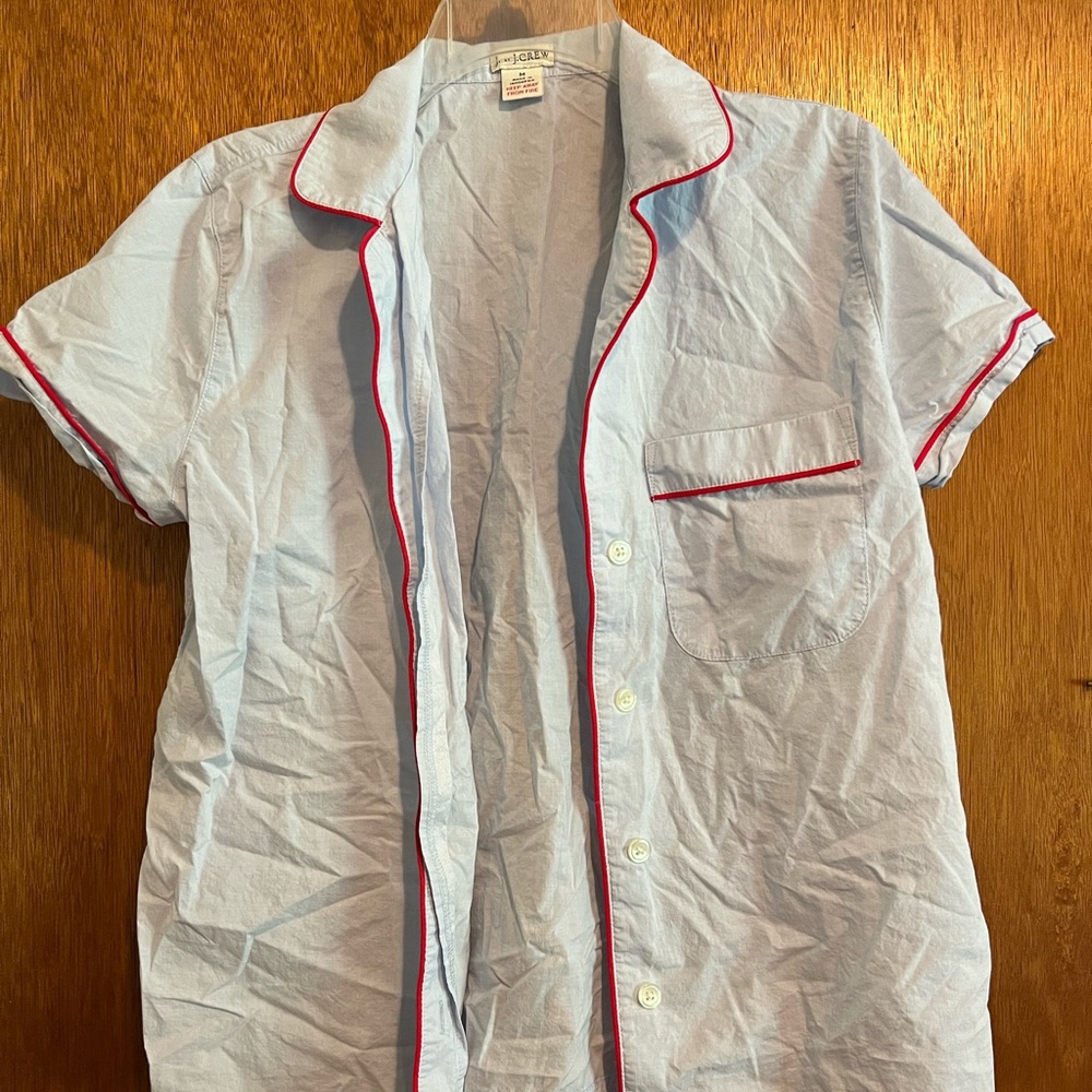 J Crew button pajama top, size medium